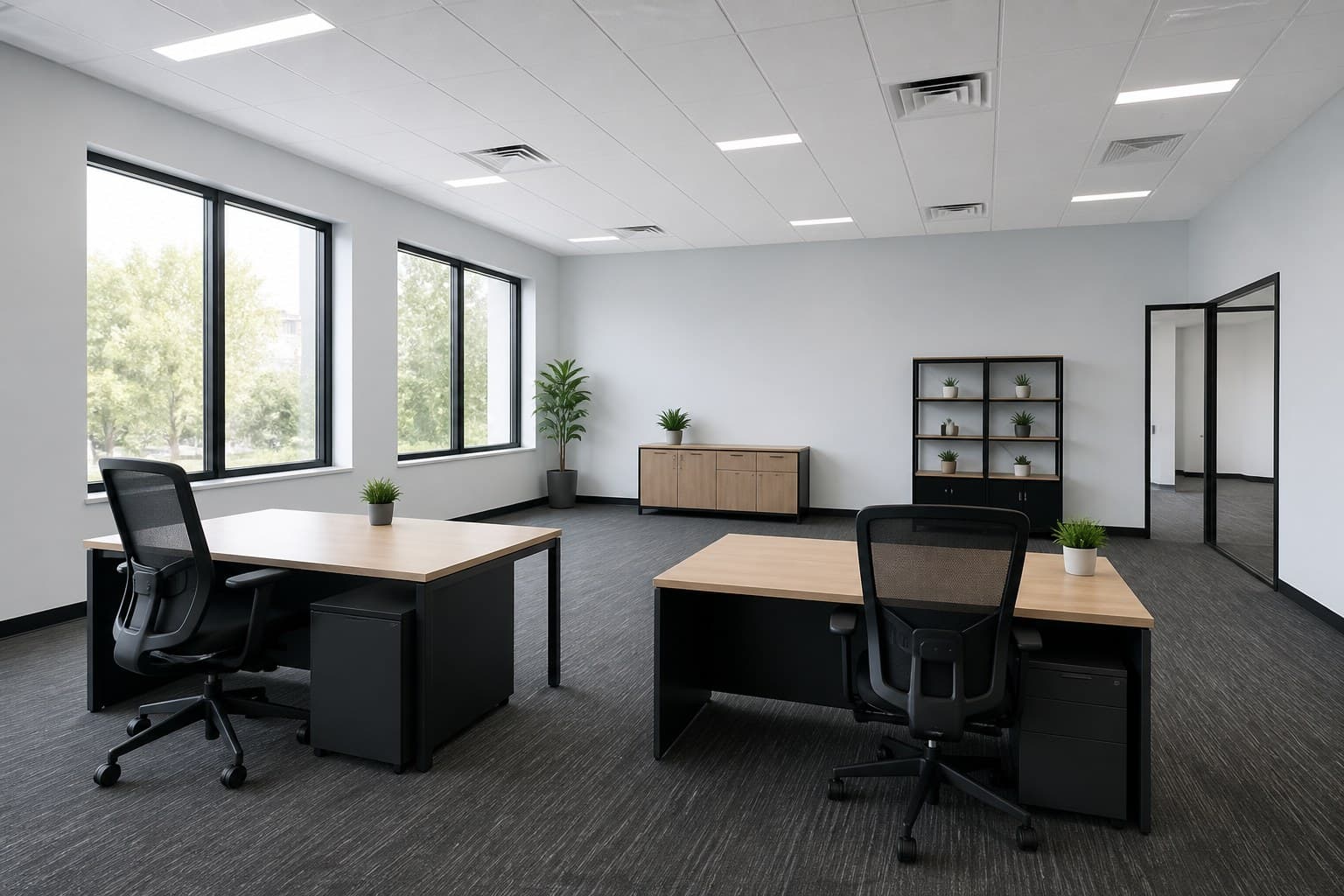 Workspace planned for a clean painted finish
